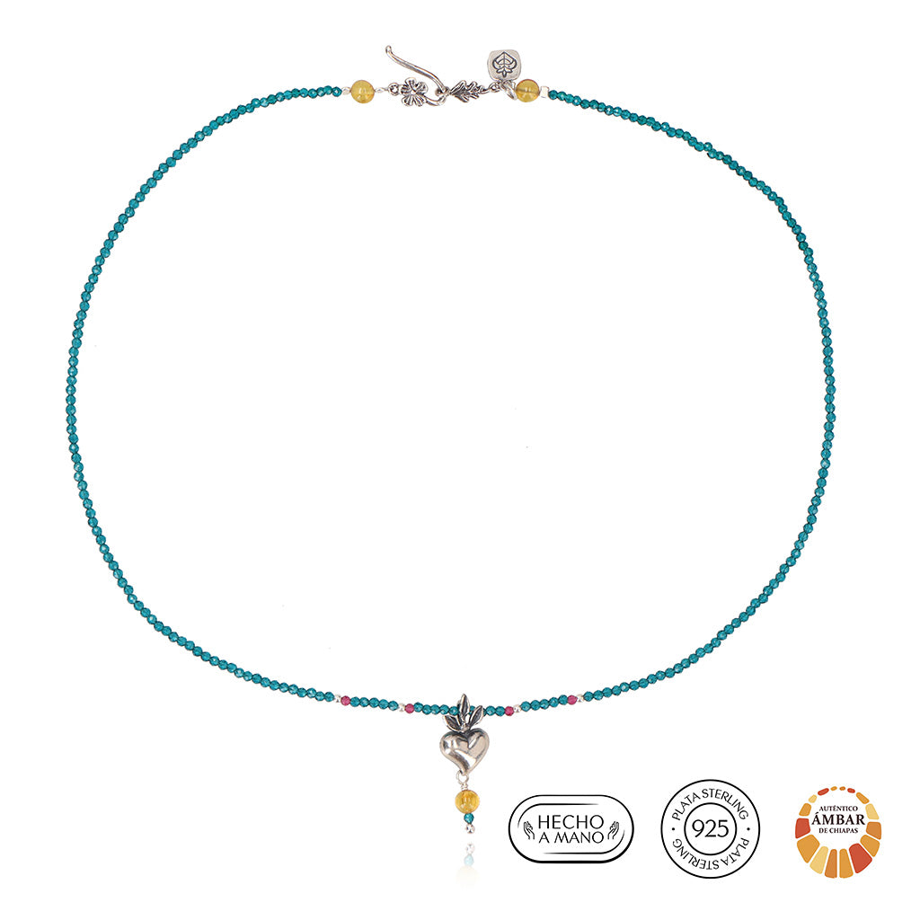 Collar Corazón Helecho