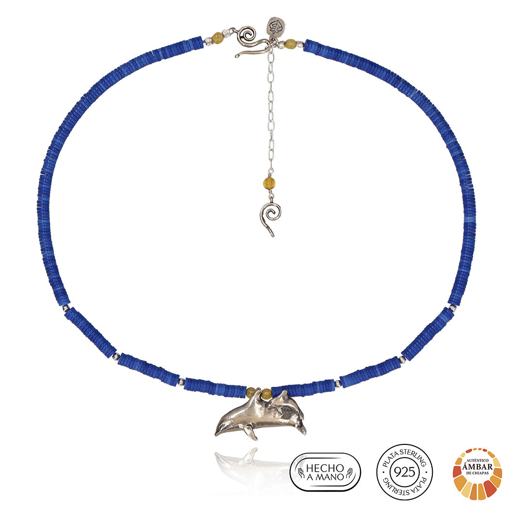 Collar Delfín con cría