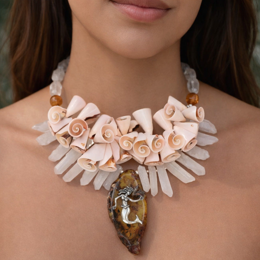 Collar Sirena y Caracolas