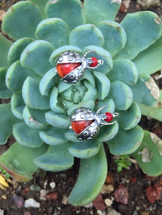 Aretes catarinas de coral