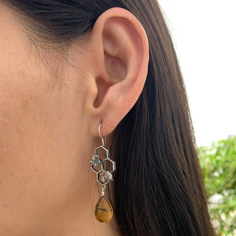 Arete panal de abeja 4 cámaras