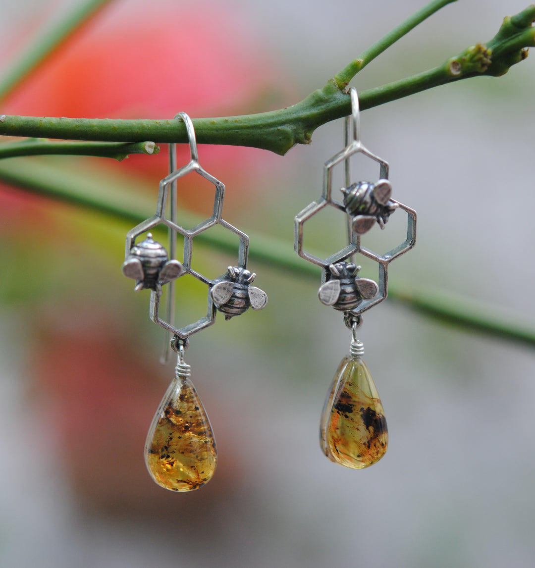 Arete panal de abeja 4 cámaras