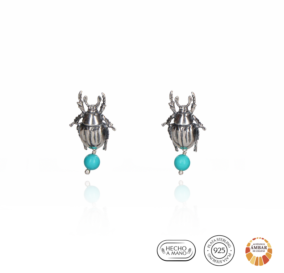 Aretes escarabajo