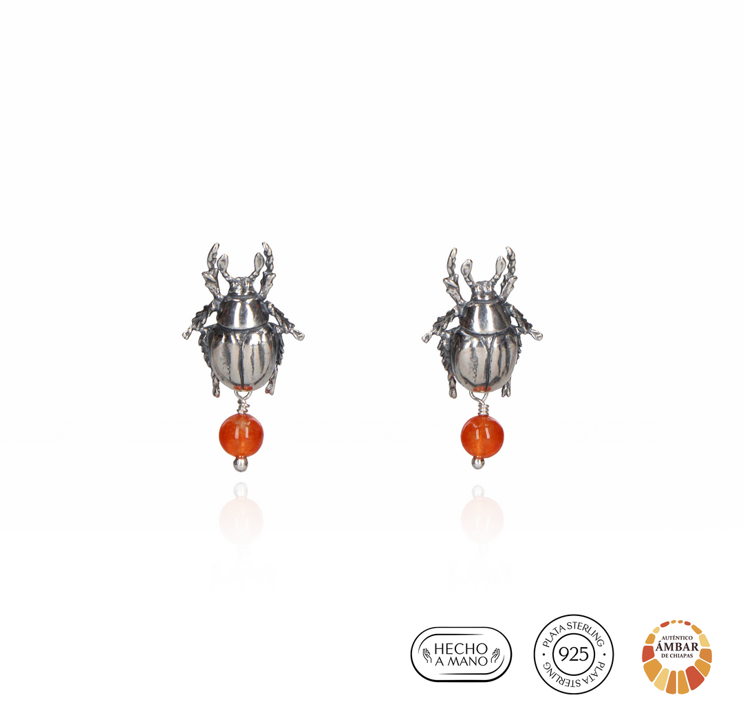 Aretes escarabajo