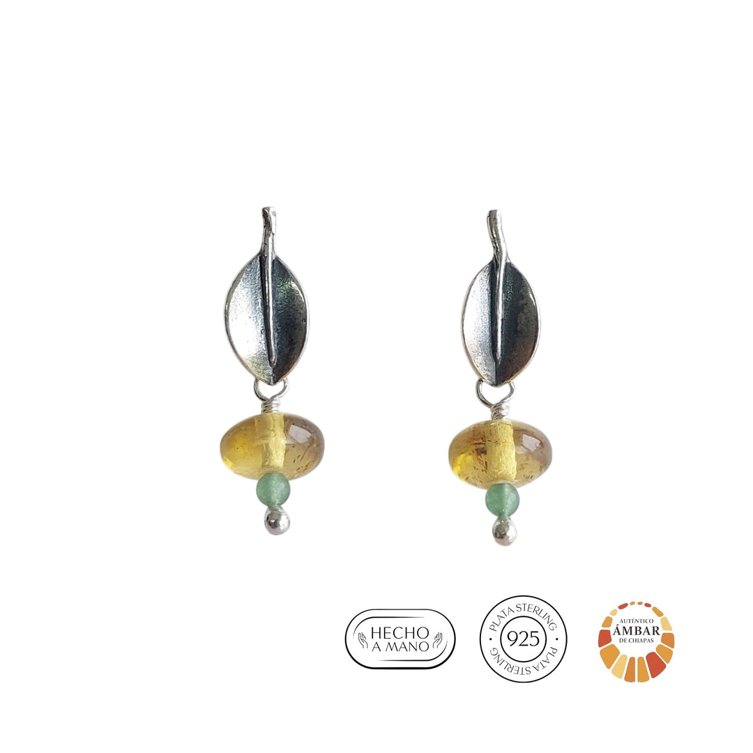 Aretes una Hojita Manglar