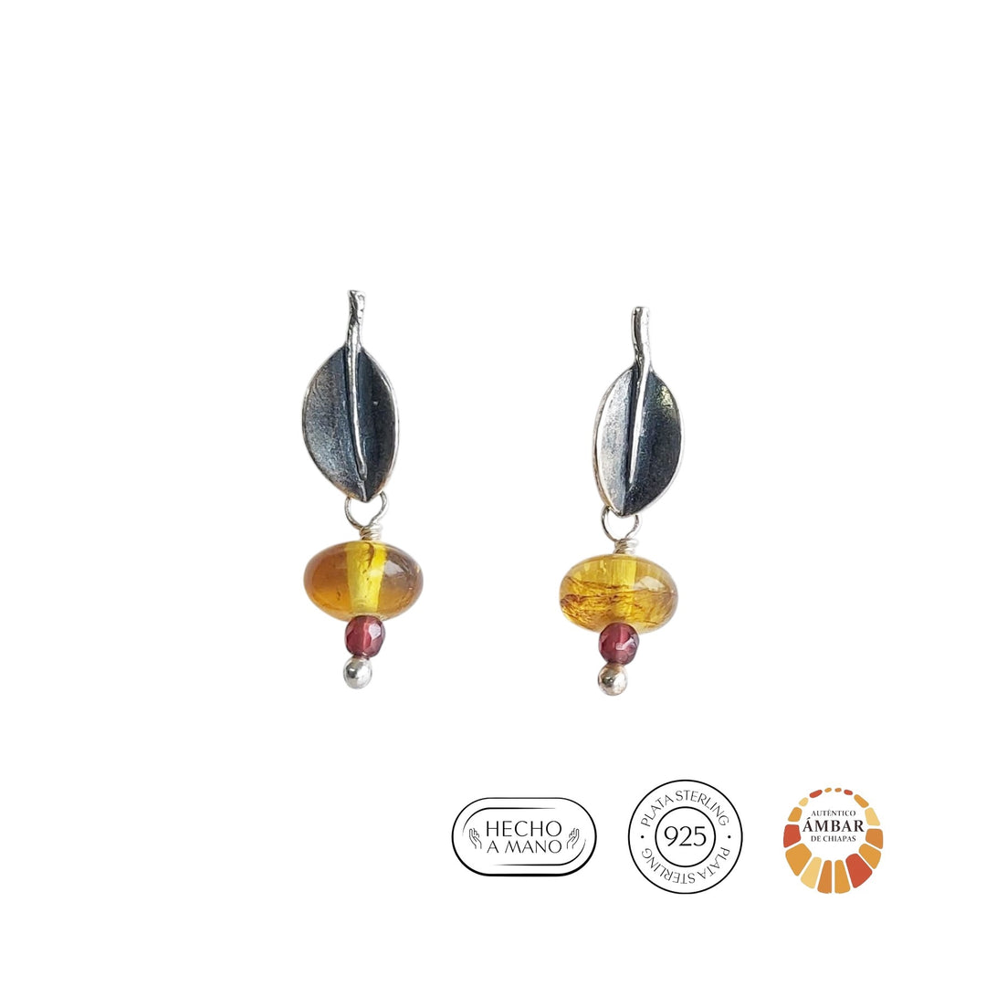 Aretes una Hojita Manglar