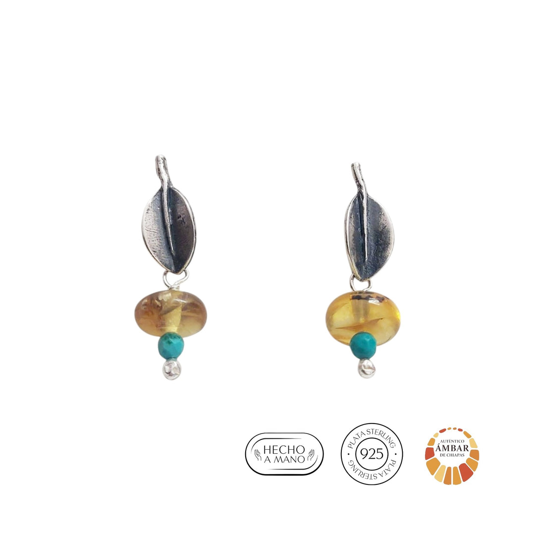 Aretes una Hojita Manglar