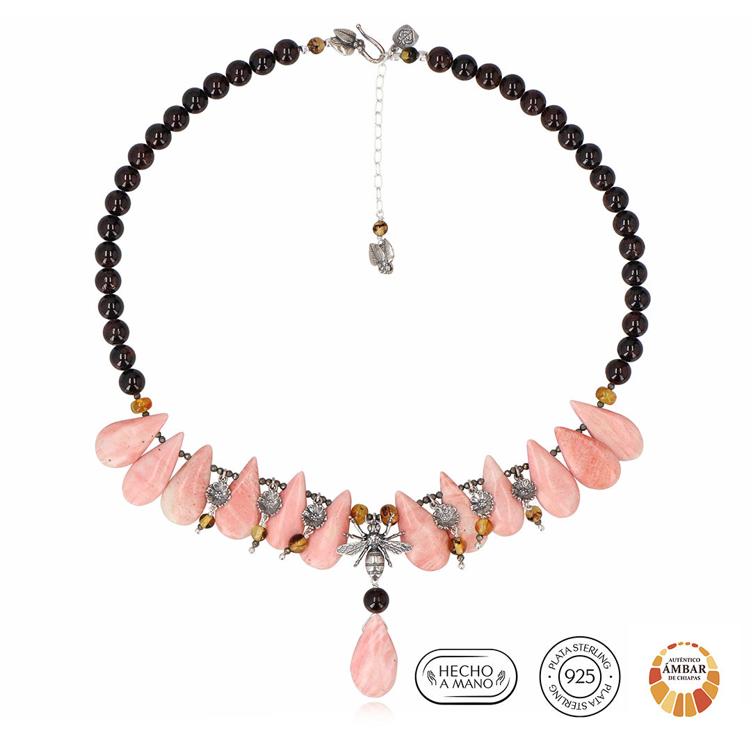 Collar Abejita Rubí