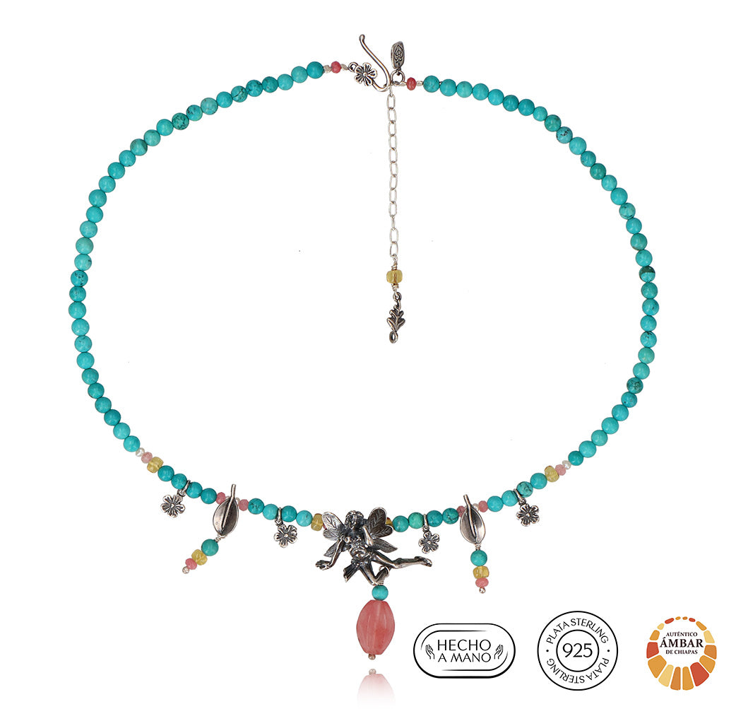Collar Hada Flores y Hojas