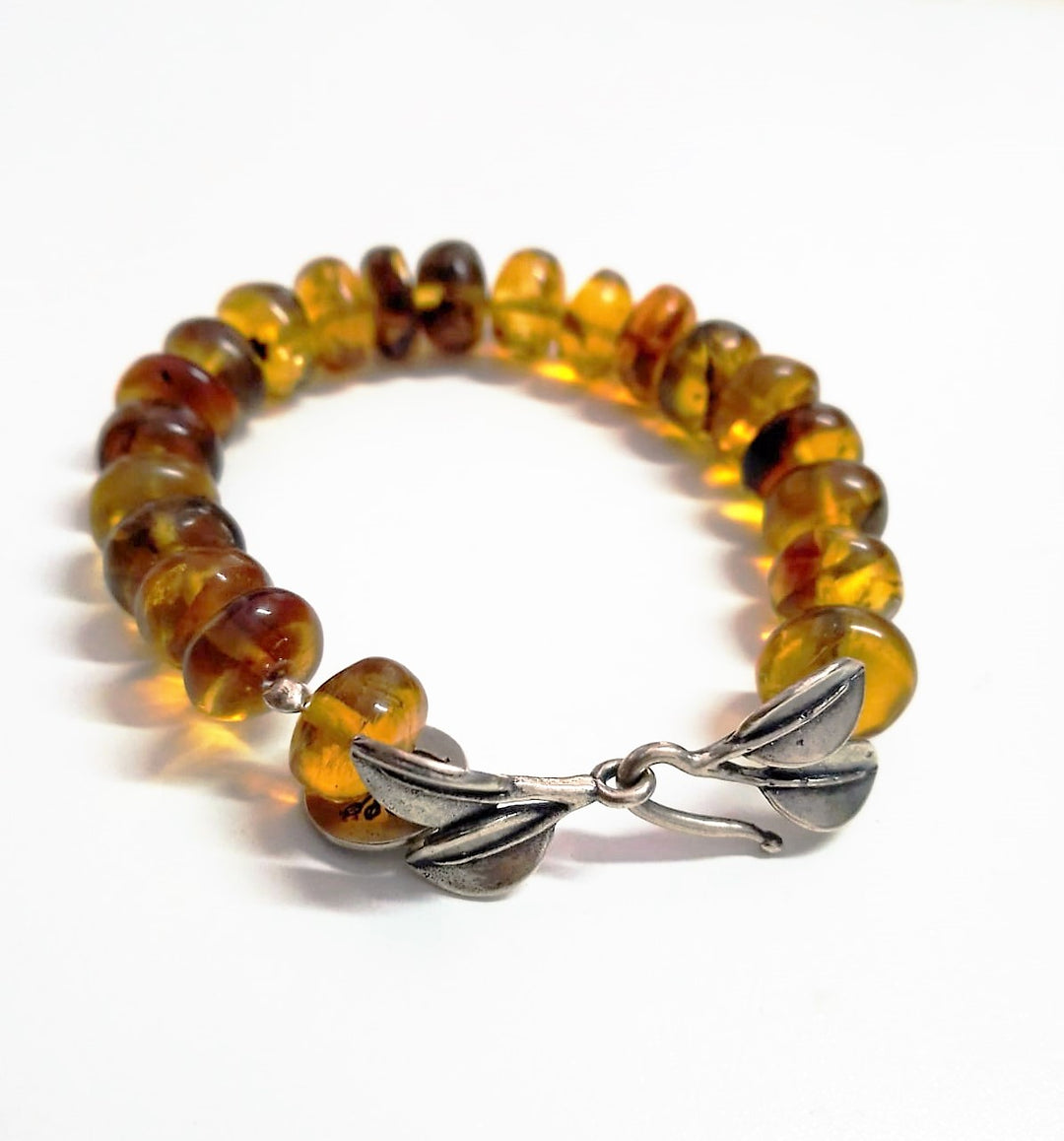 Pulsera Broche Dos Hojas de Manglar