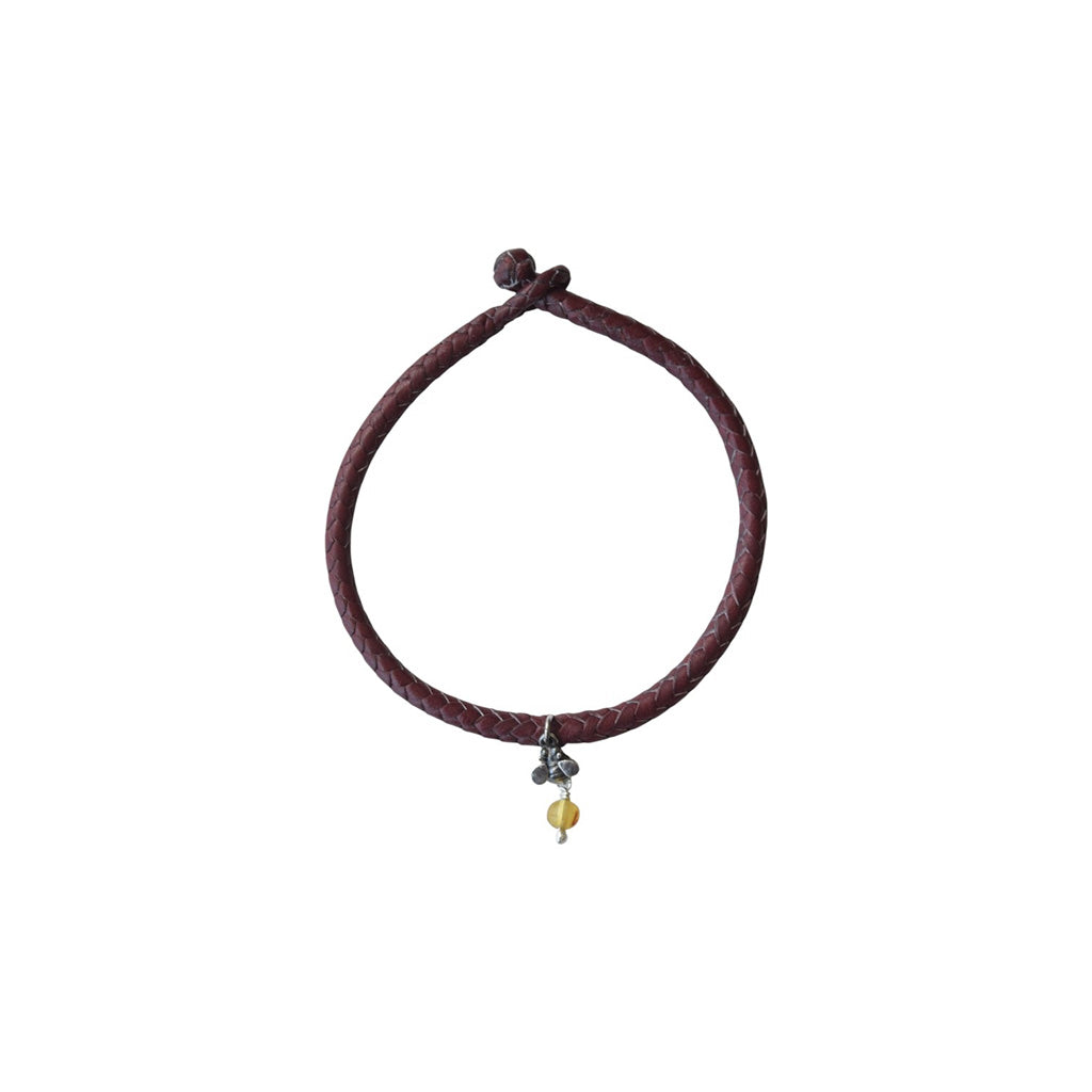 Pulsera Piel tubular con abejita