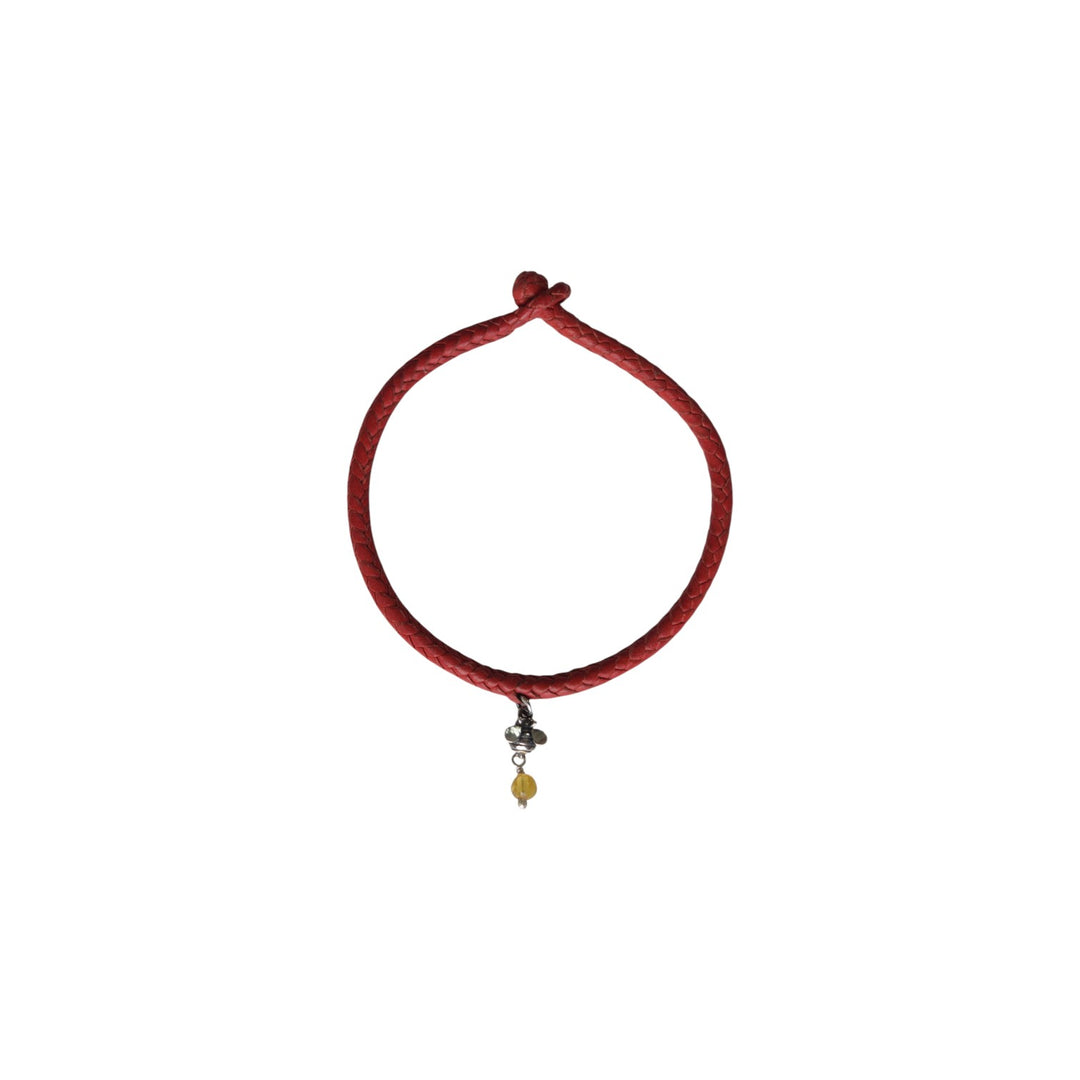 Pulsera Piel tubular con abejita