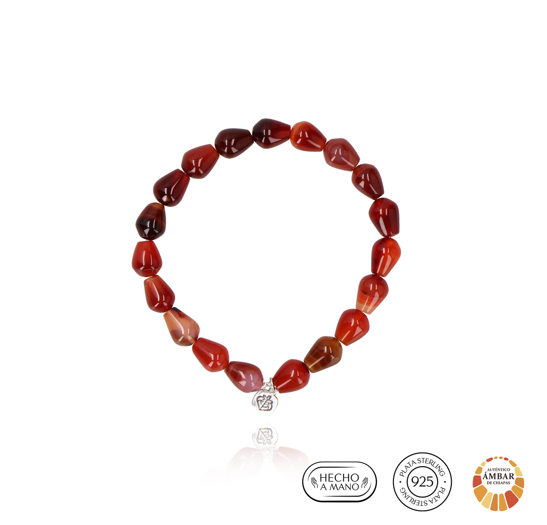 Multi-stone elastic bracelet