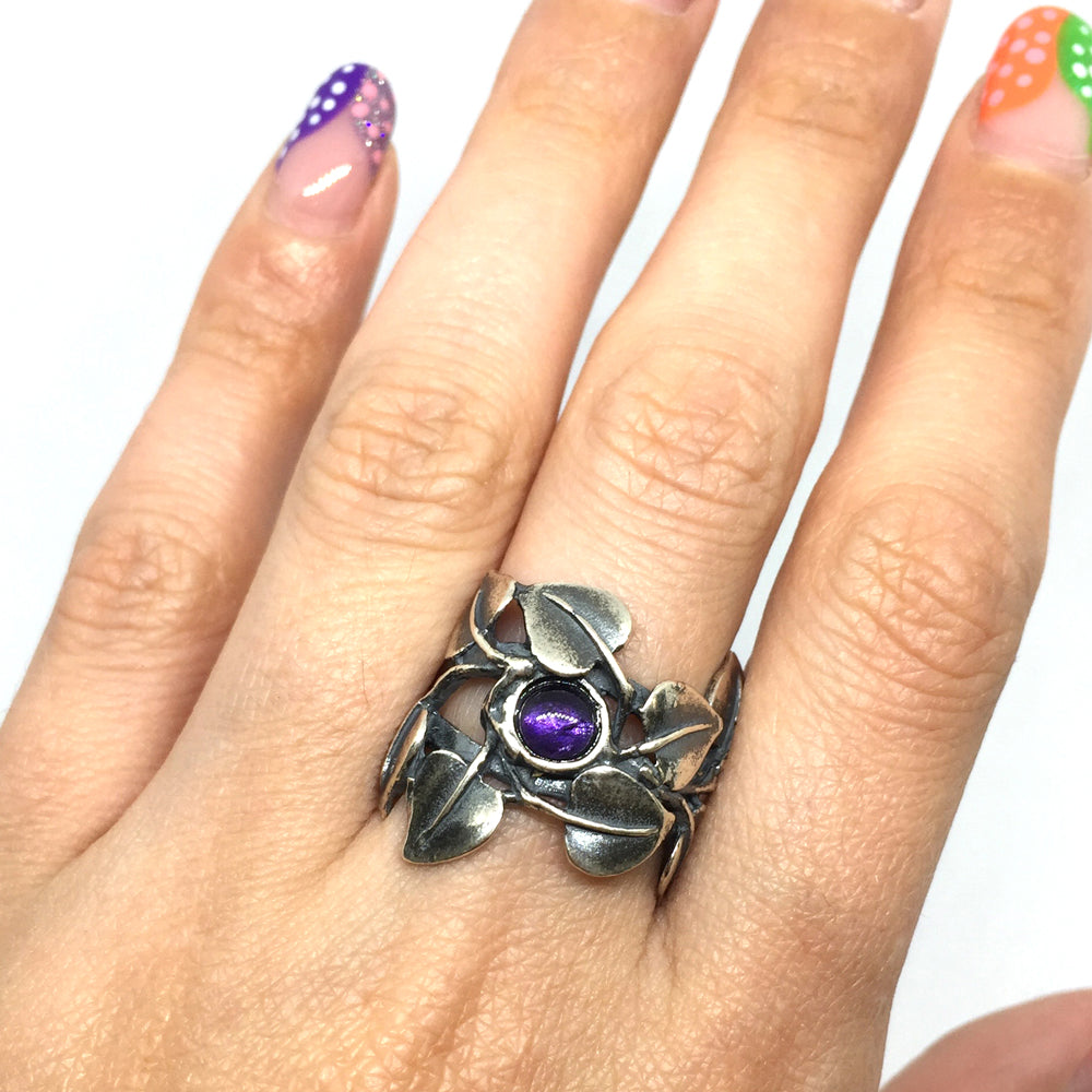 Anillo Hojas Música Gde