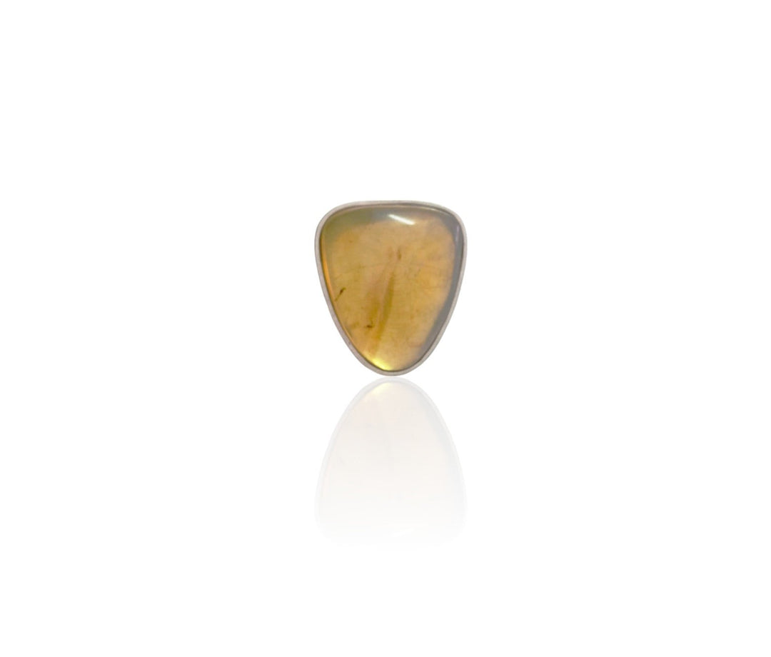Amber Bezel Ring