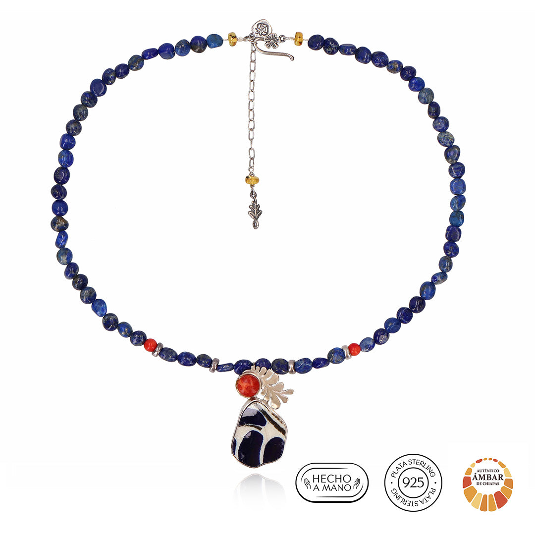 Collar Pluma con Talavera