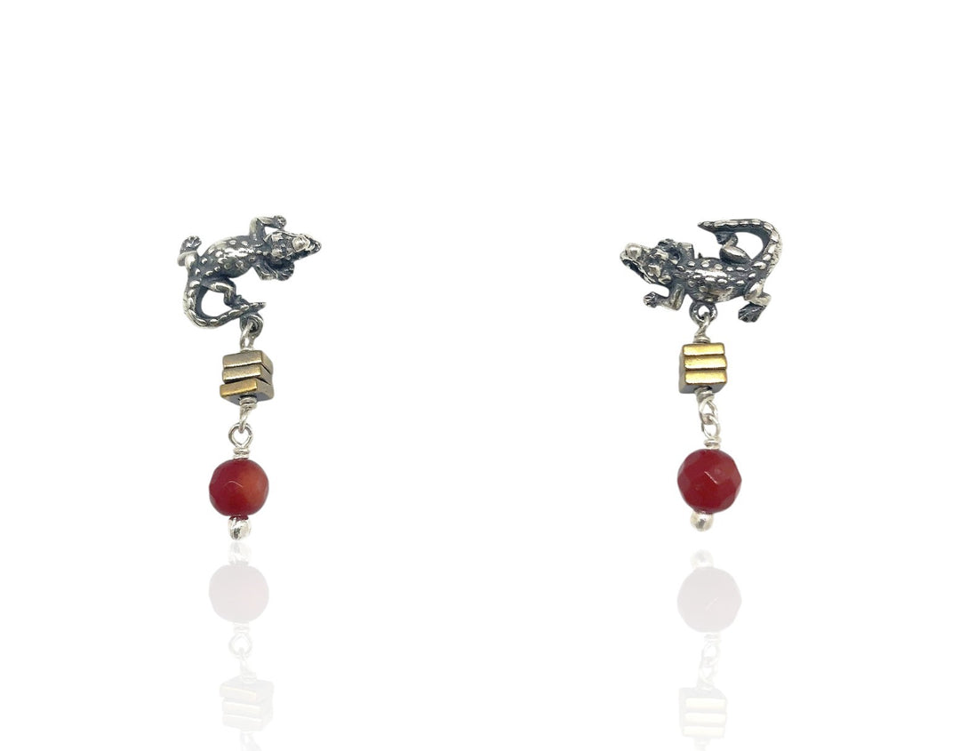 Small crocodile earrings
