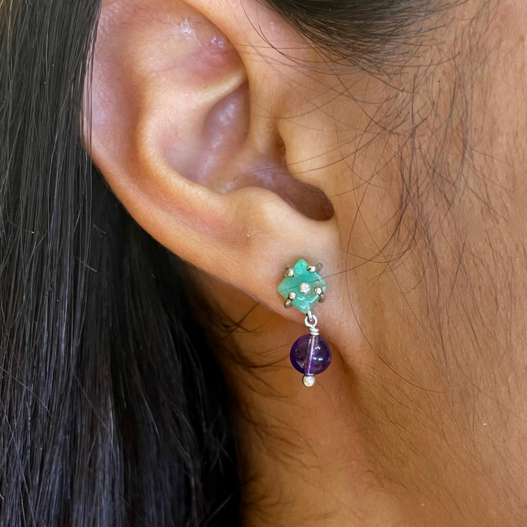 Aretes Rombo con X