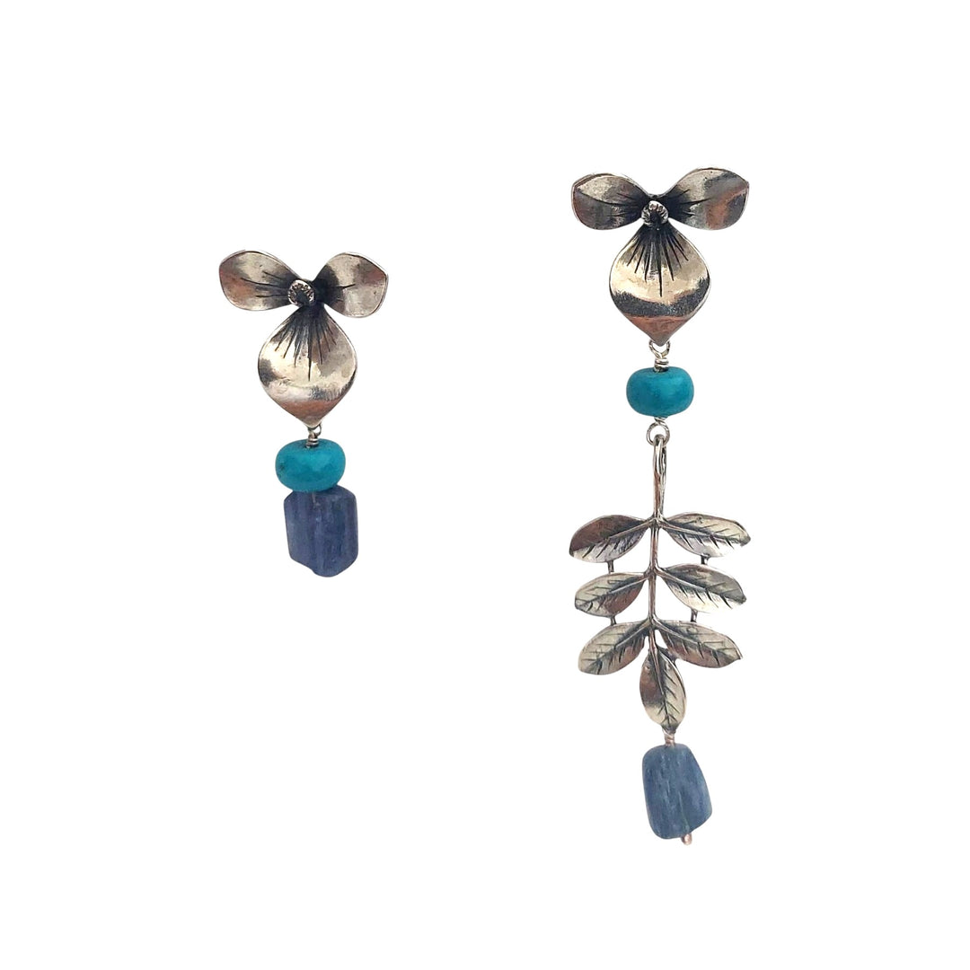 Aretes Flor de Añil Mixto