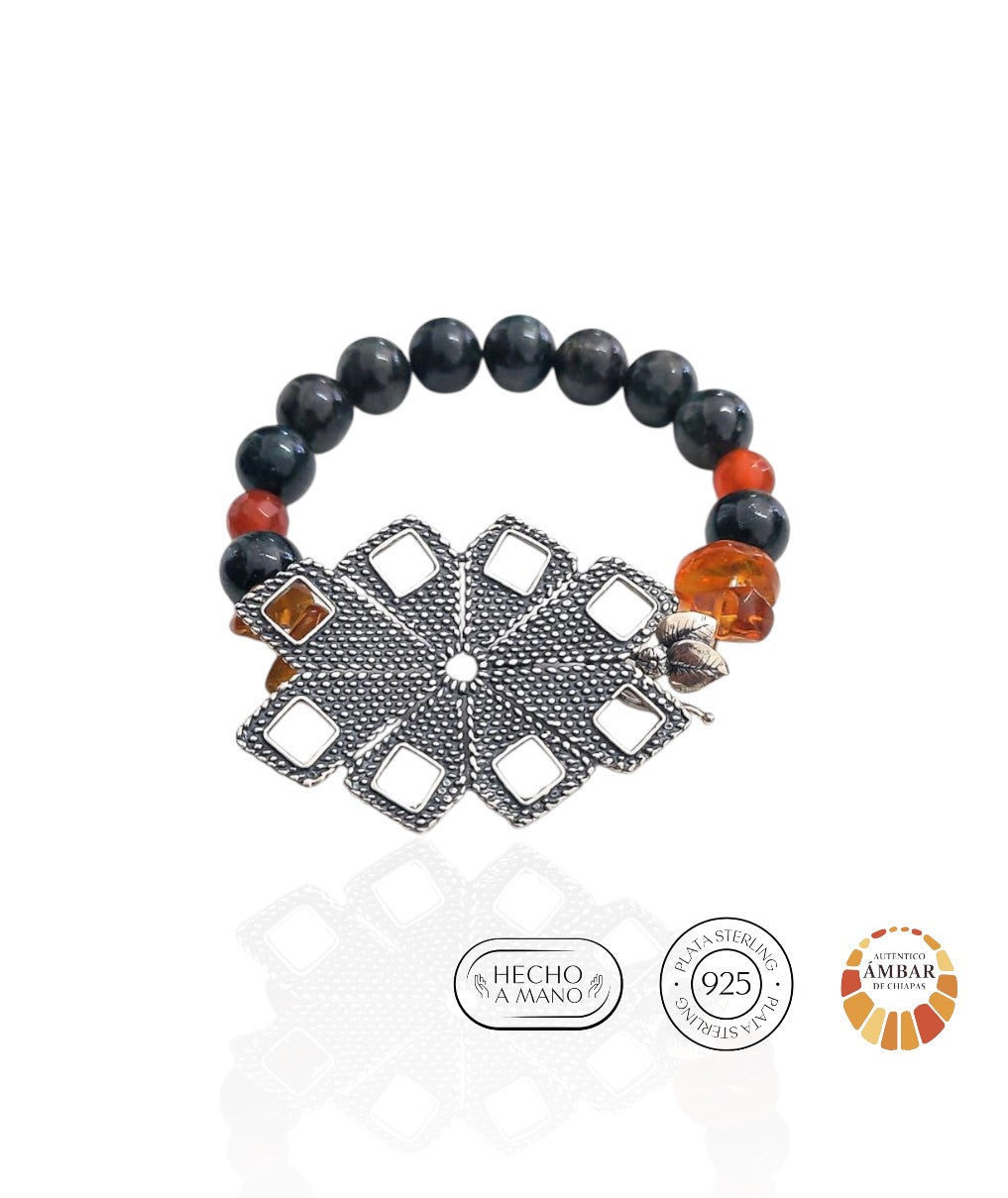 Pulsera Flor de Amuzgo Grande