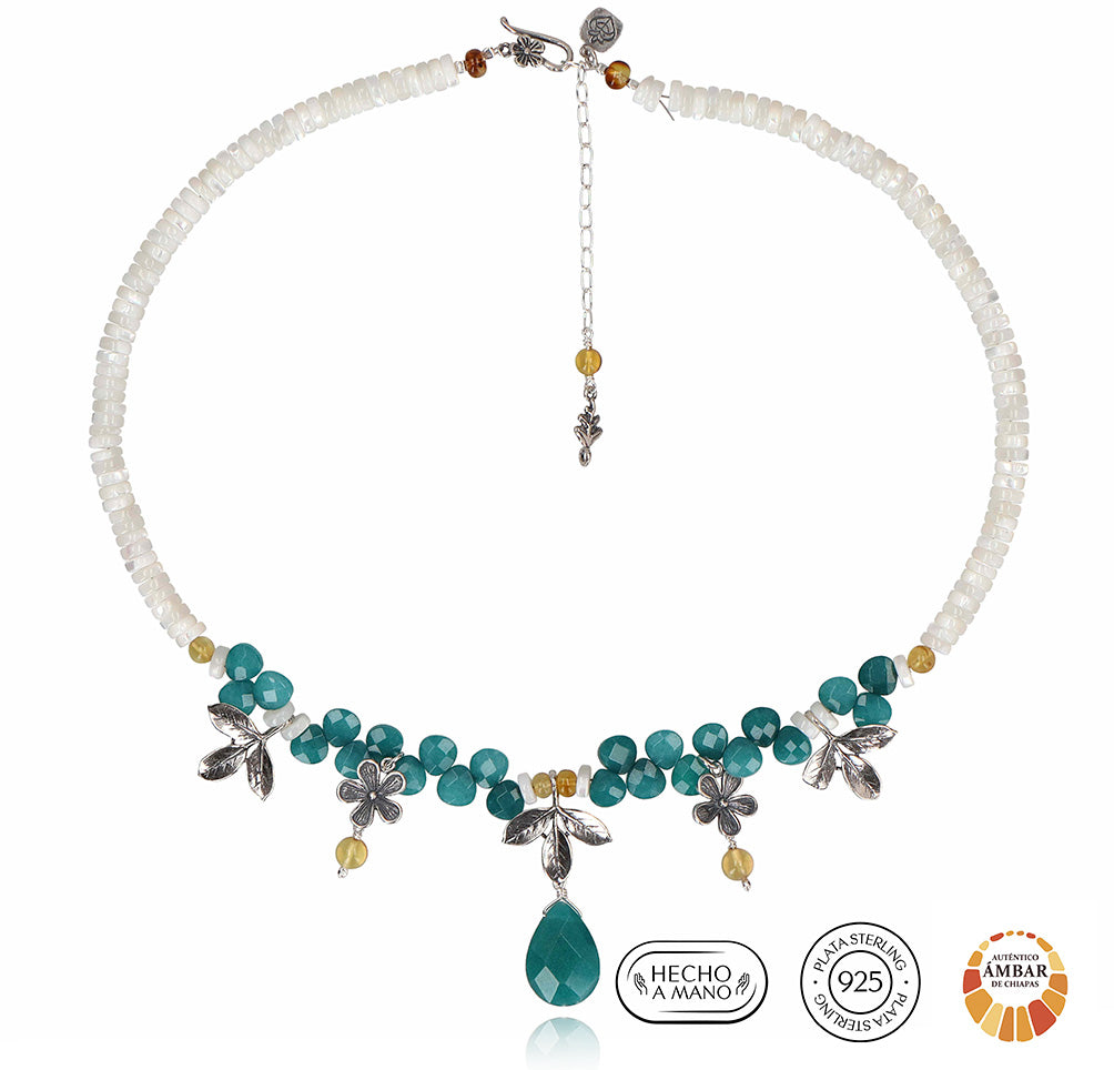 Collar Jardín Añil