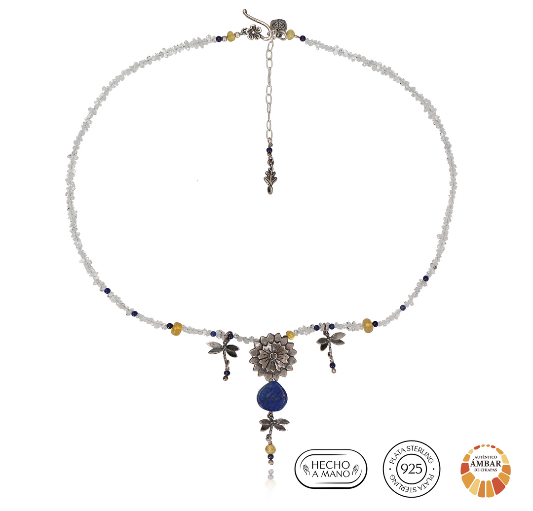 Collar Flor de Yalalag y Libélulas