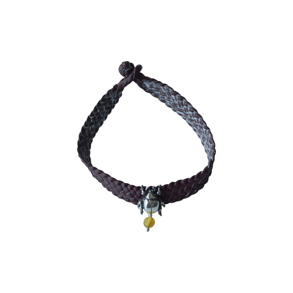 Pulsera piel plana Escarabajo