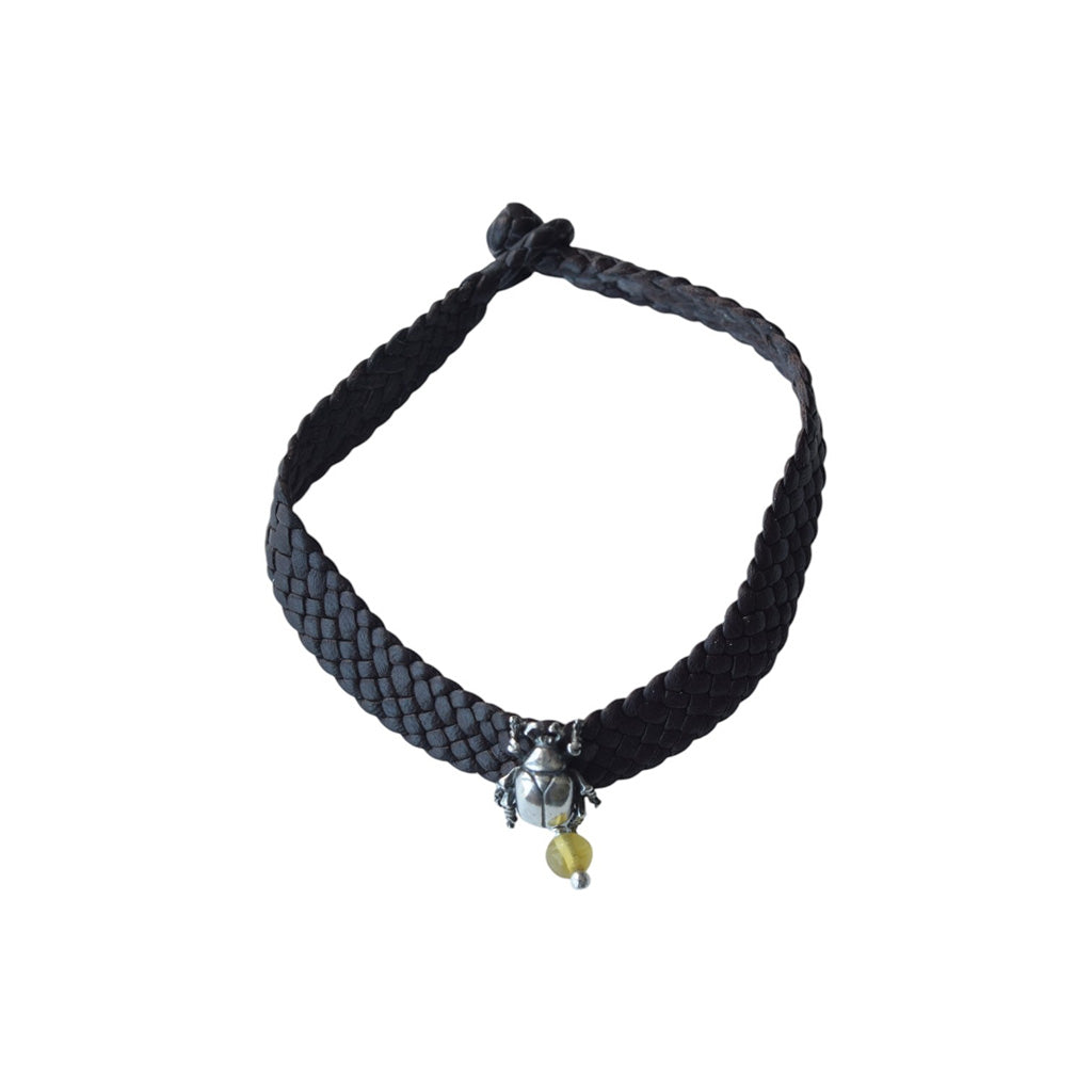 Pulsera piel plana Escarabajo