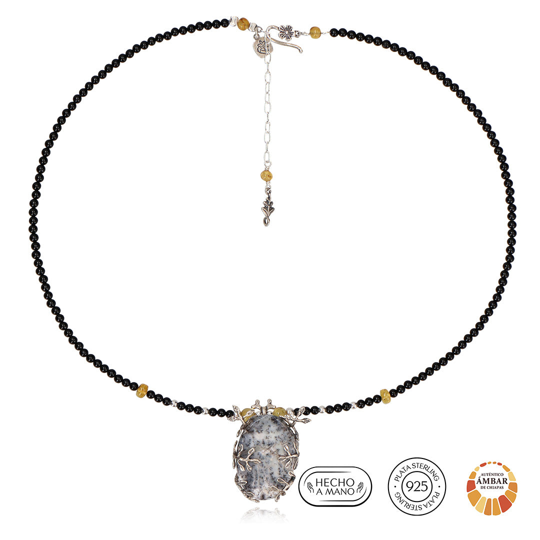Collar Escarabajo Marmoleado