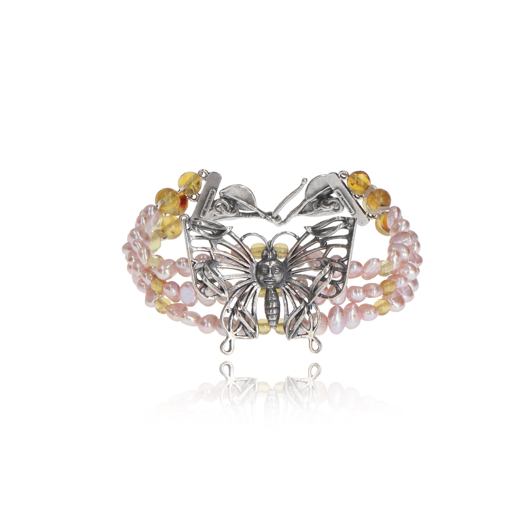 PULSERA MARIPOSA TRES HILOS