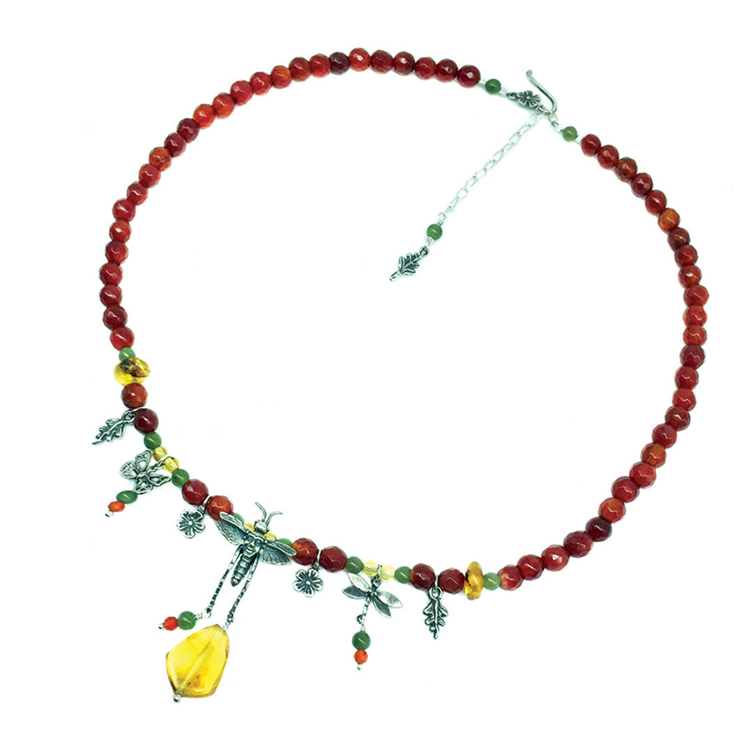 Collar Chapulín con Hojas y Flores