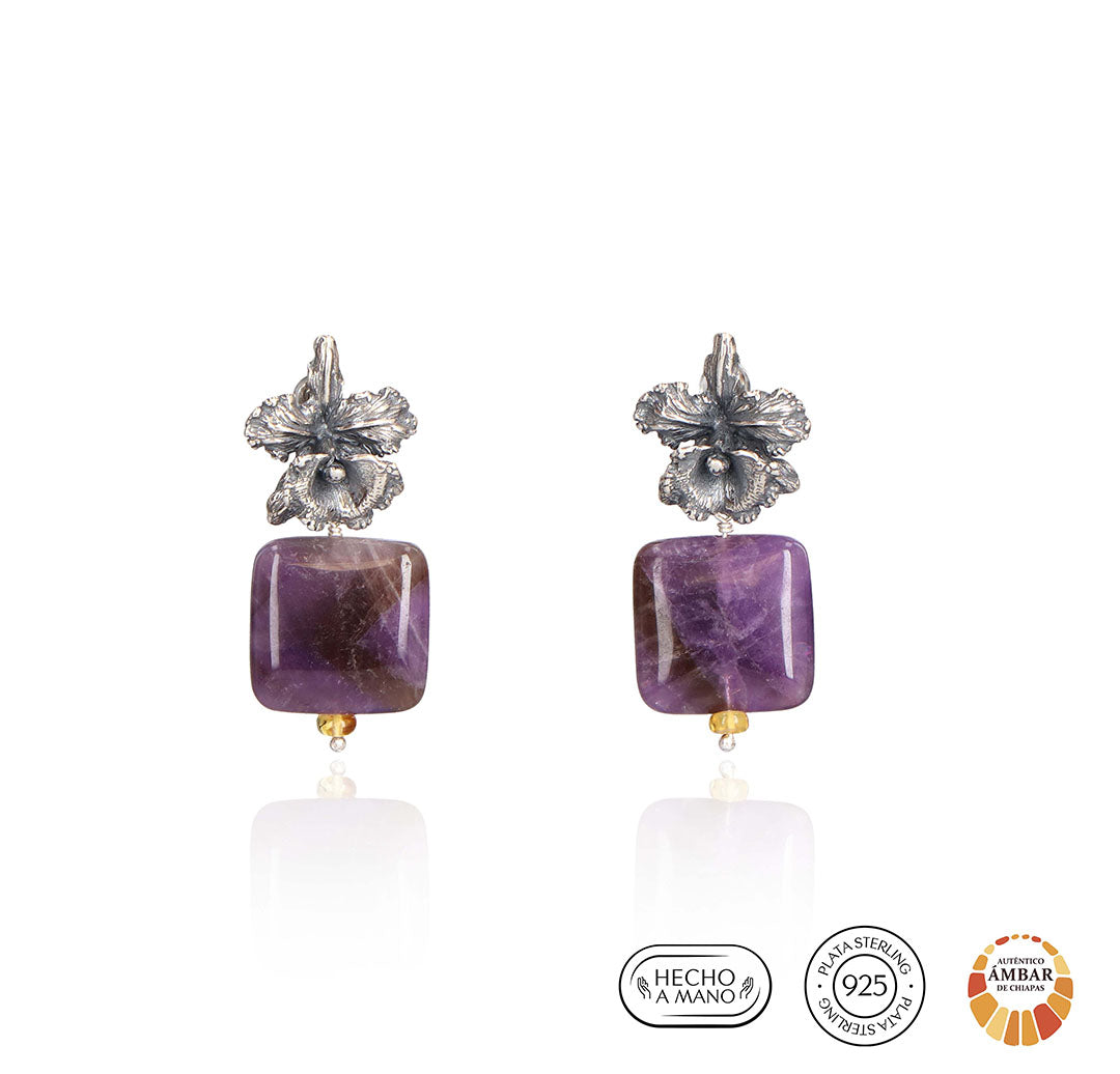 Aretes Orquidea de fuerza