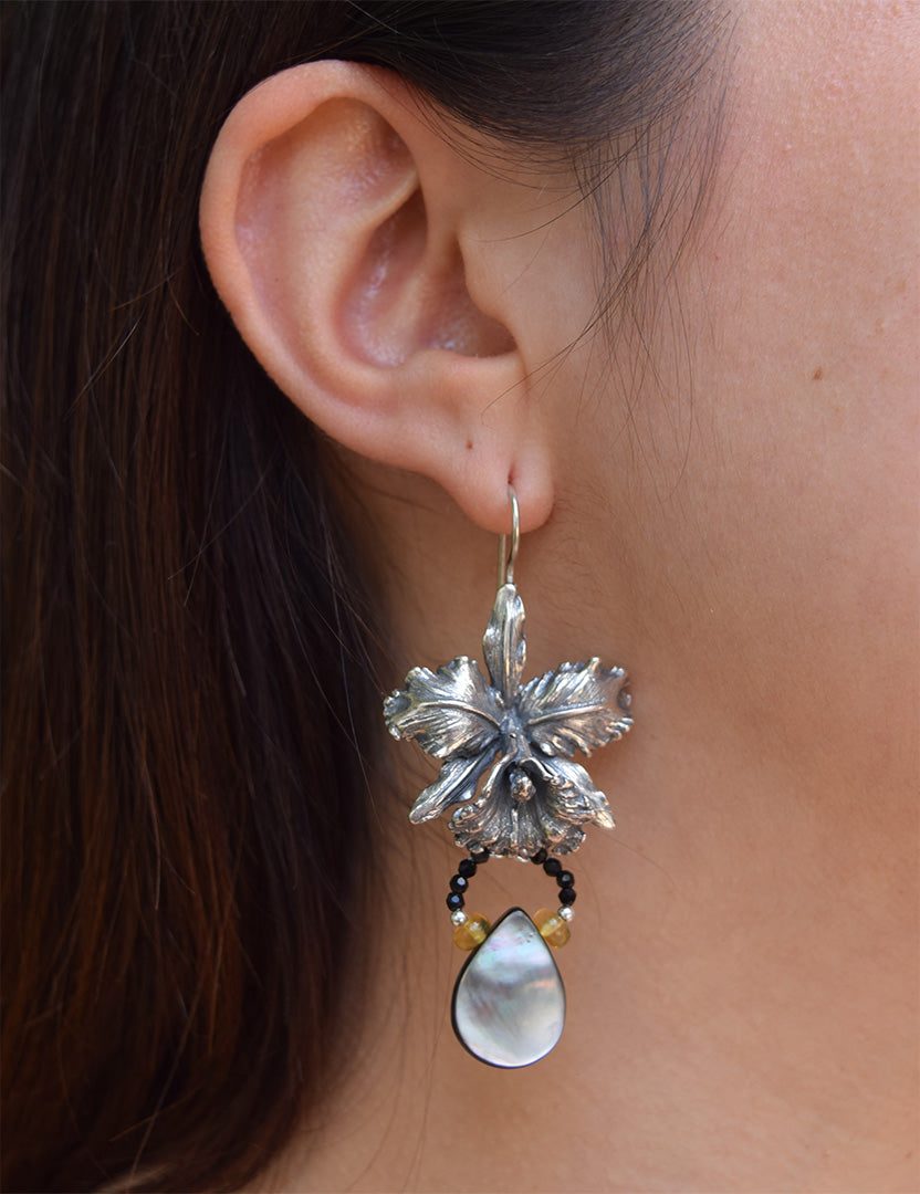 Aretes Orquideas clattleya