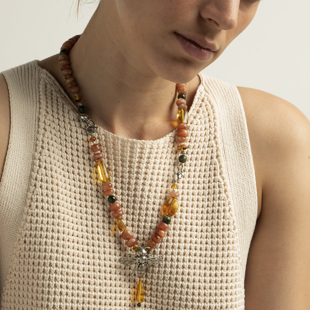 Collar Largo Abeja Colmenas