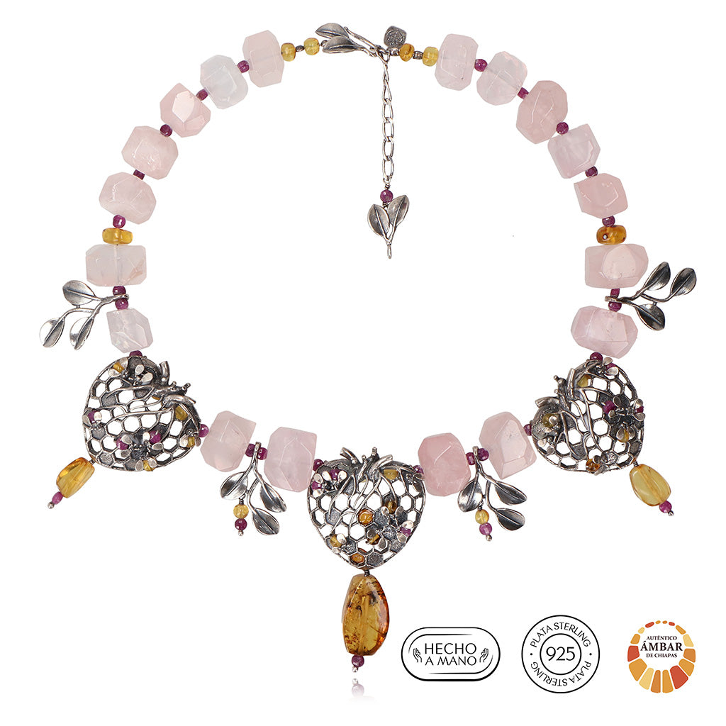 Collar 3 corazones de Abeja