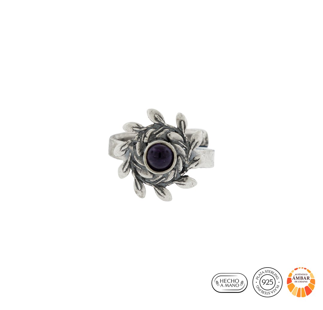 Anillo Guirnalda Helecho de las minas