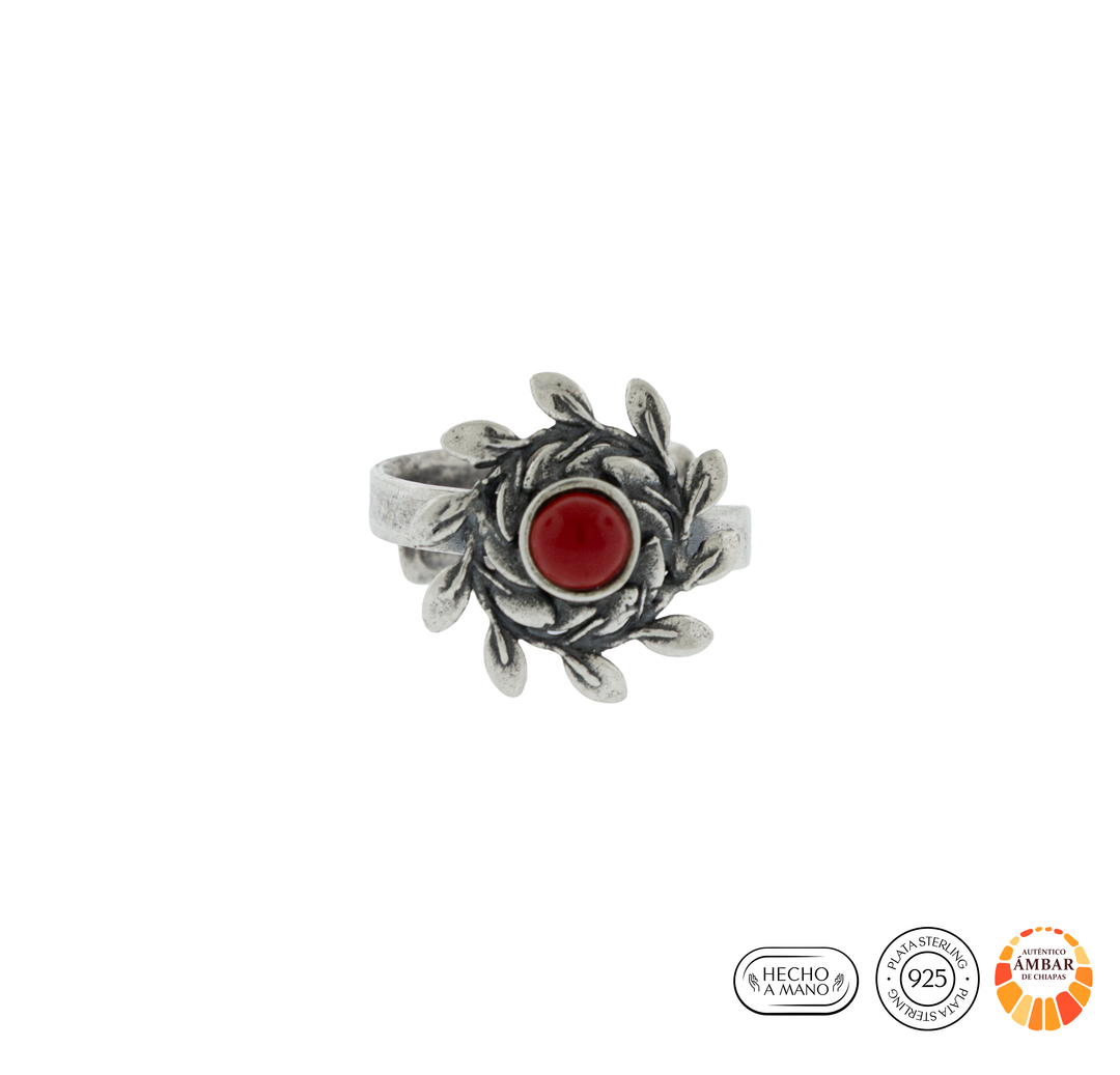 Anillo Guirnalda Helecho de las minas