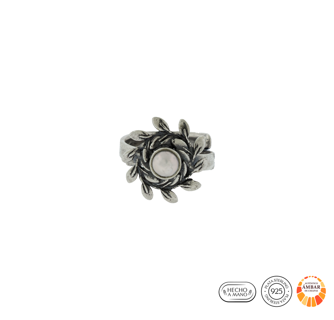 Anillo Guirnalda Helecho de las minas