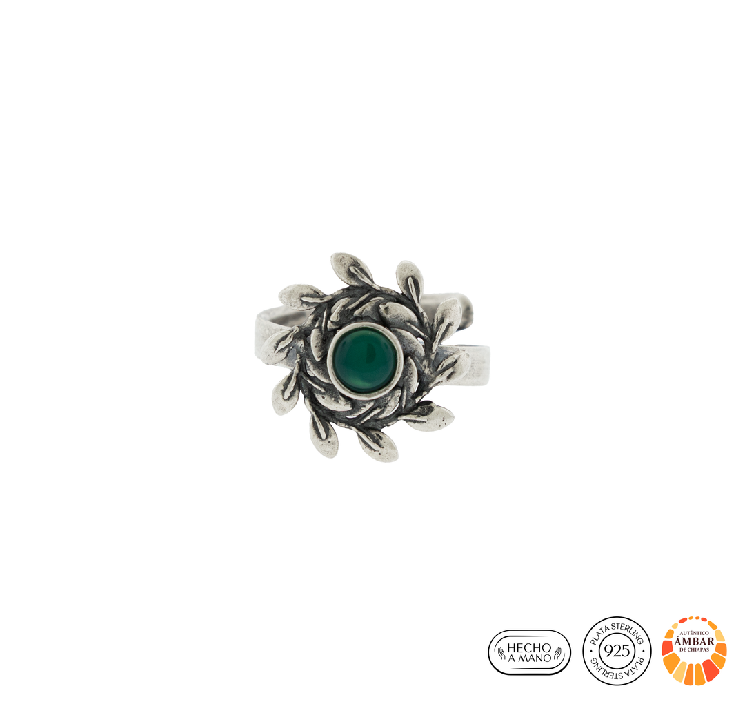 Anillo Guirnalda Helecho de las minas