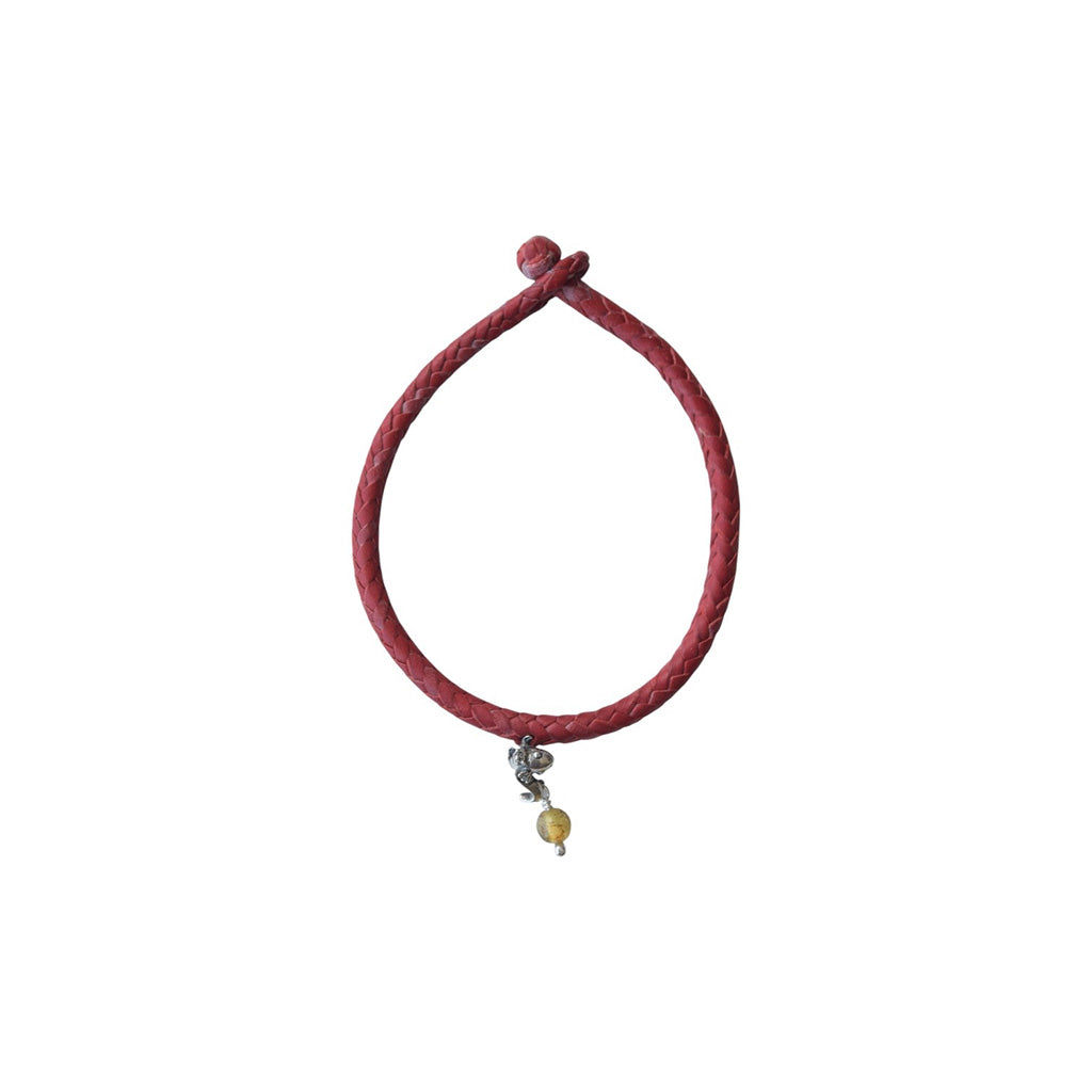 Pulsera piel tubular con Ajolote