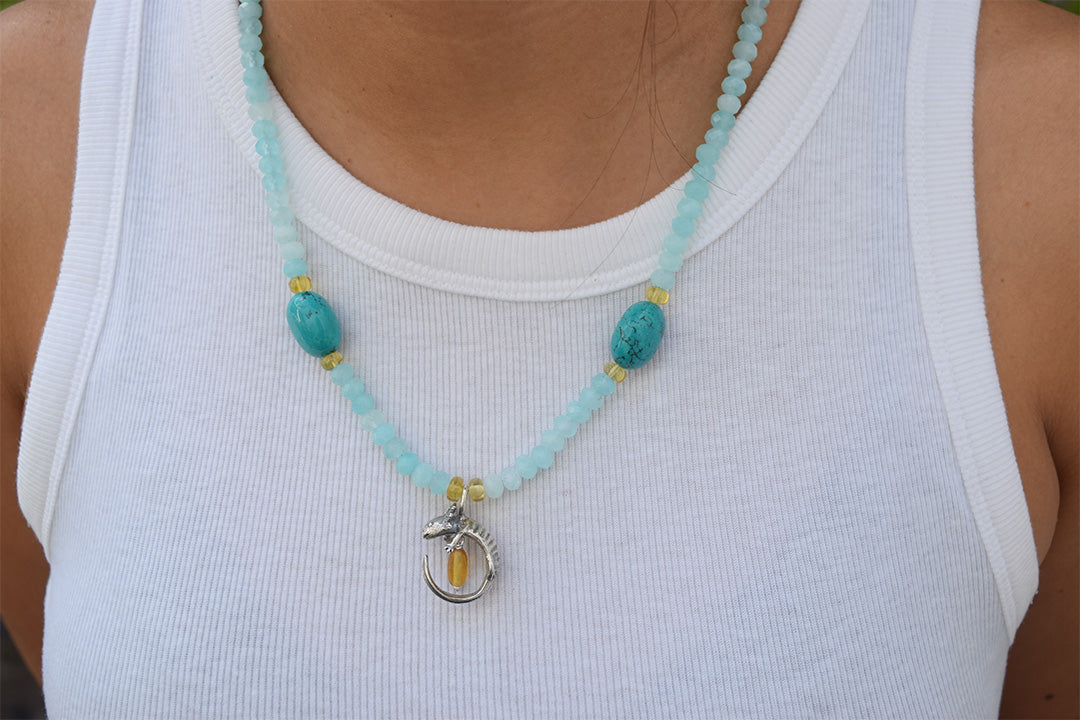 Collar Ajolote Celeste