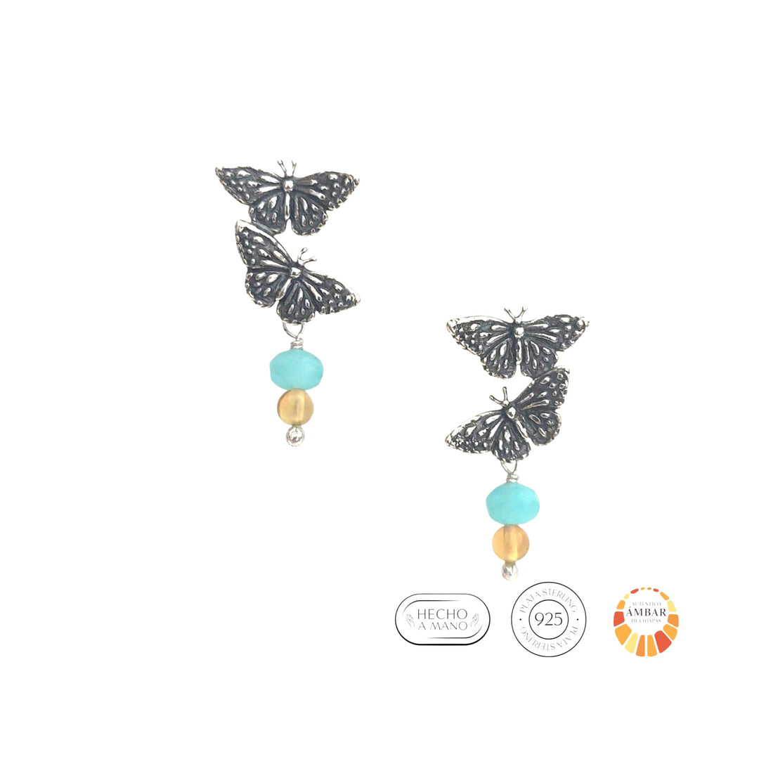 Earring 2 Monarch Butterflies