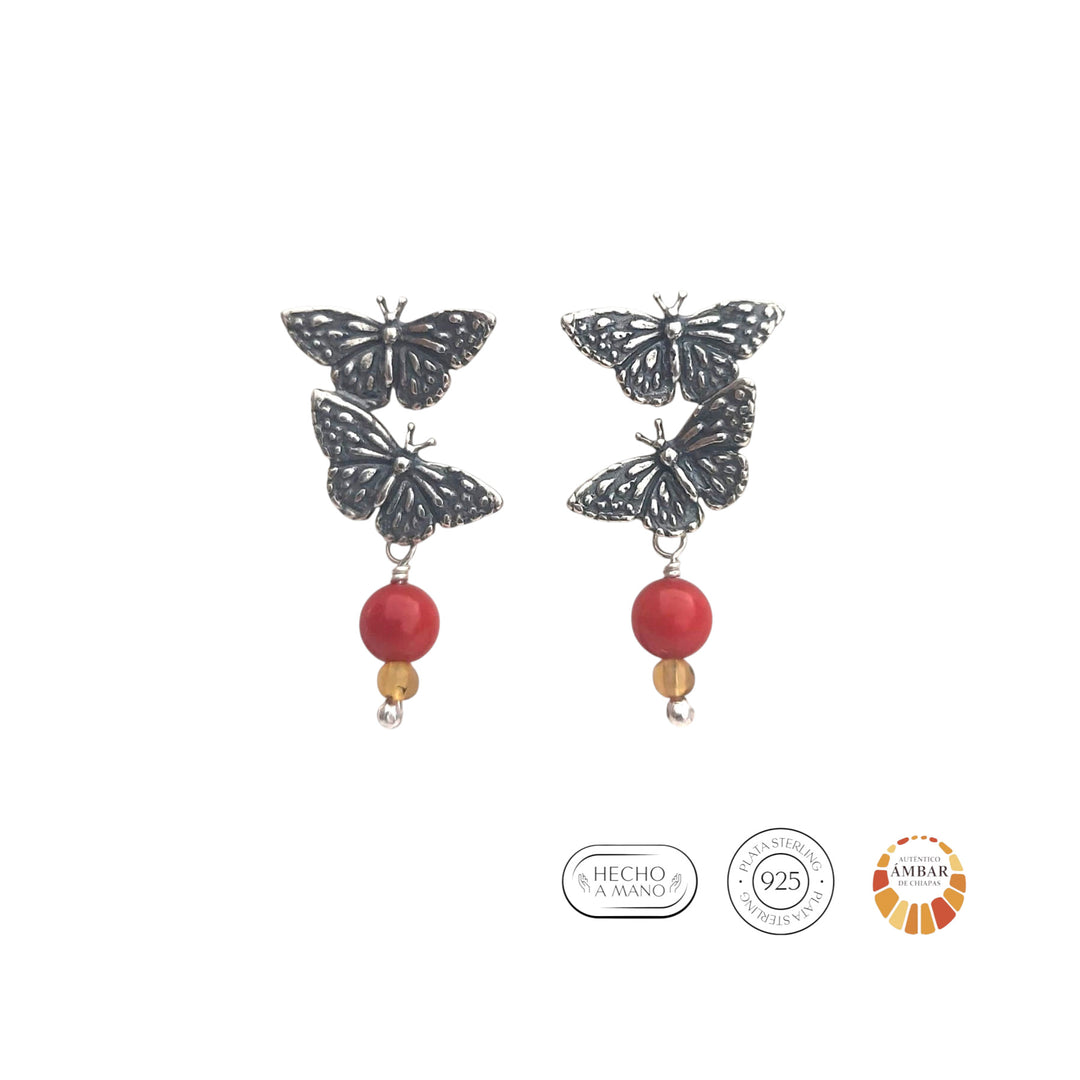 Earring 2 Monarch Butterflies