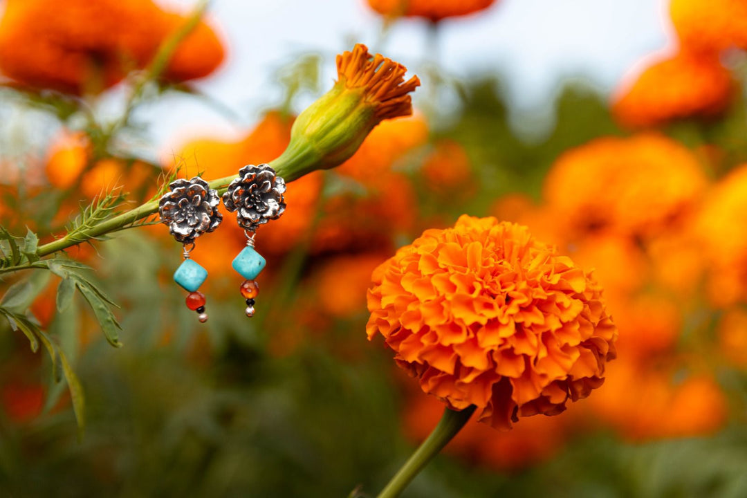 Cempasúchil Flower Earring
