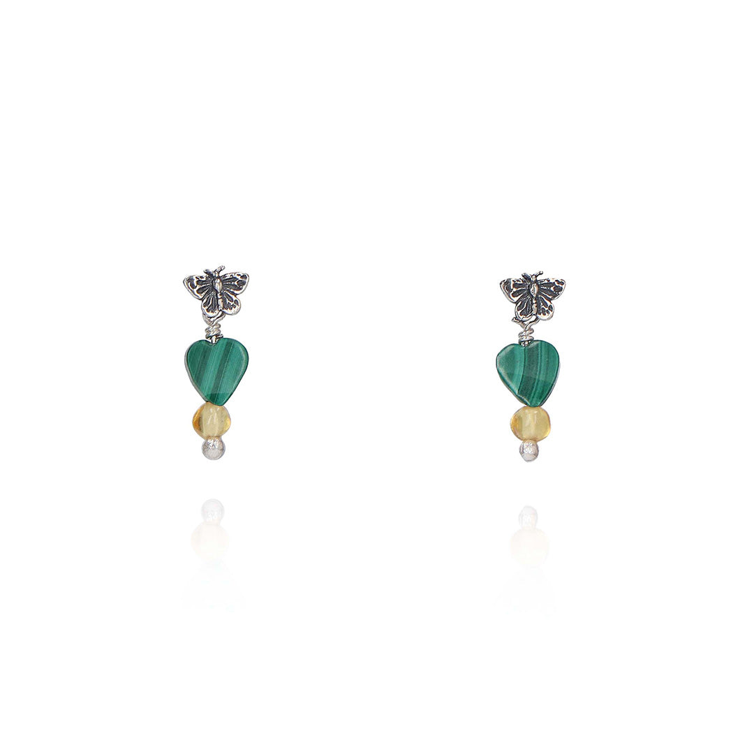 Aretes mariposa monarca mini