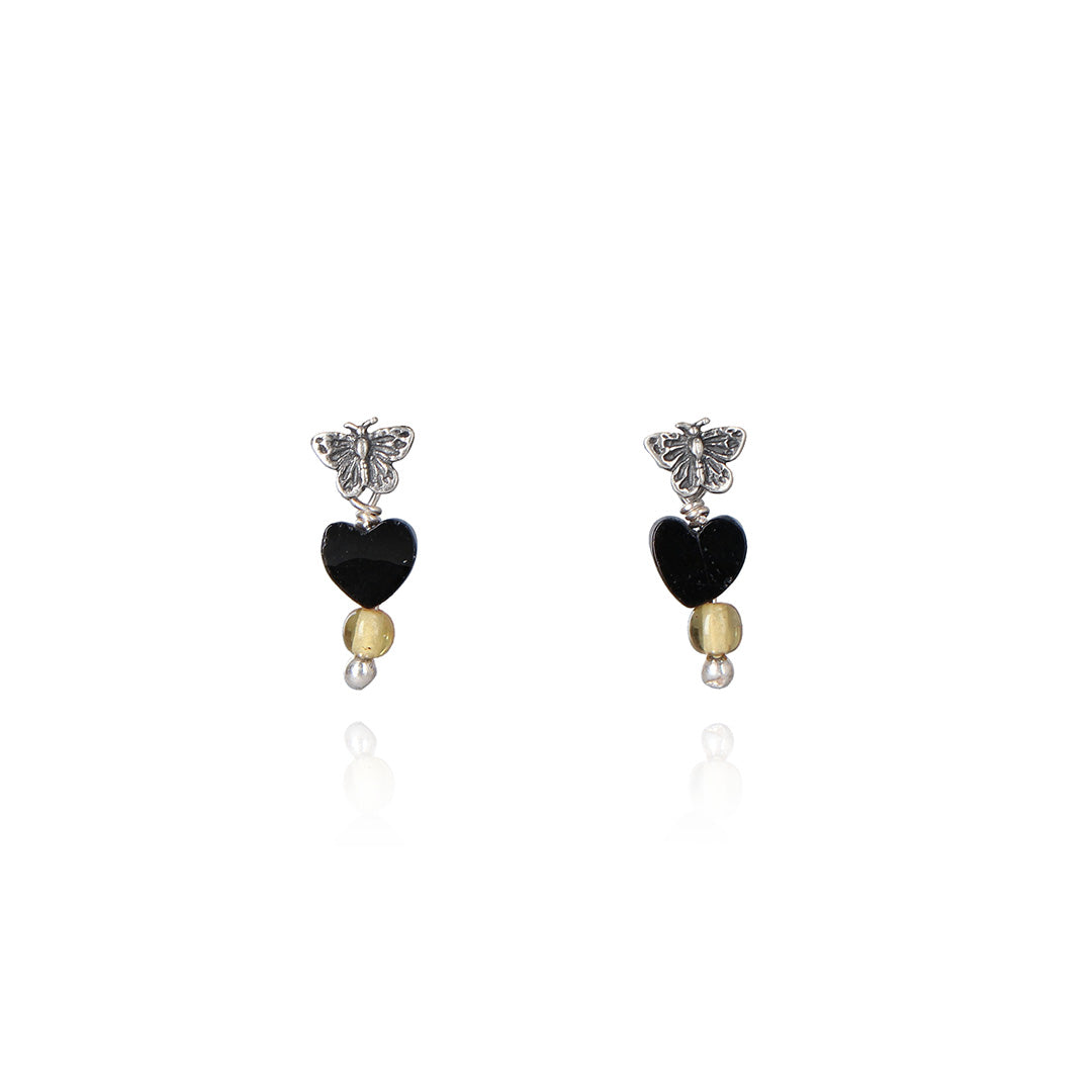 Aretes mariposa monarca mini