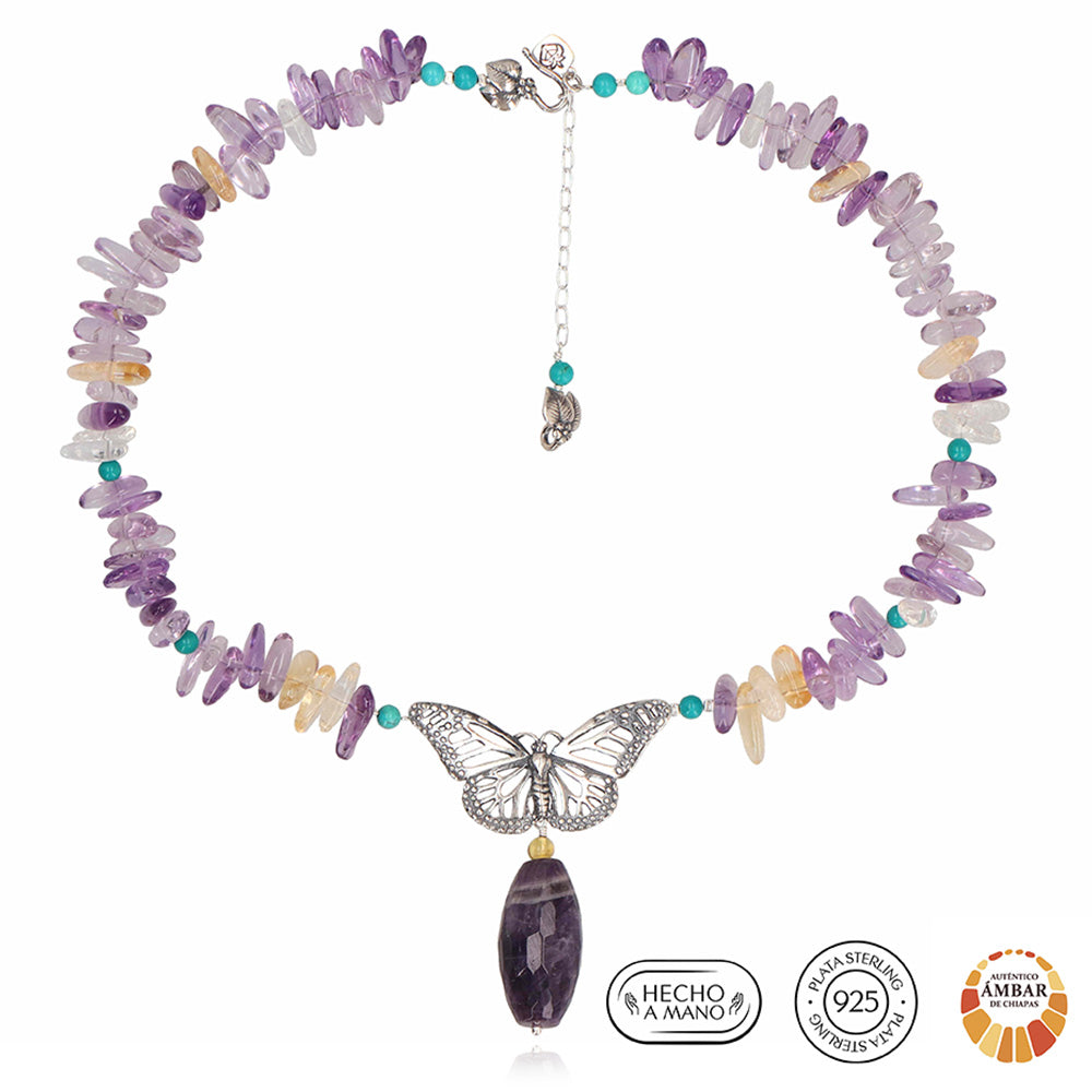 Collar Amatista al Viento