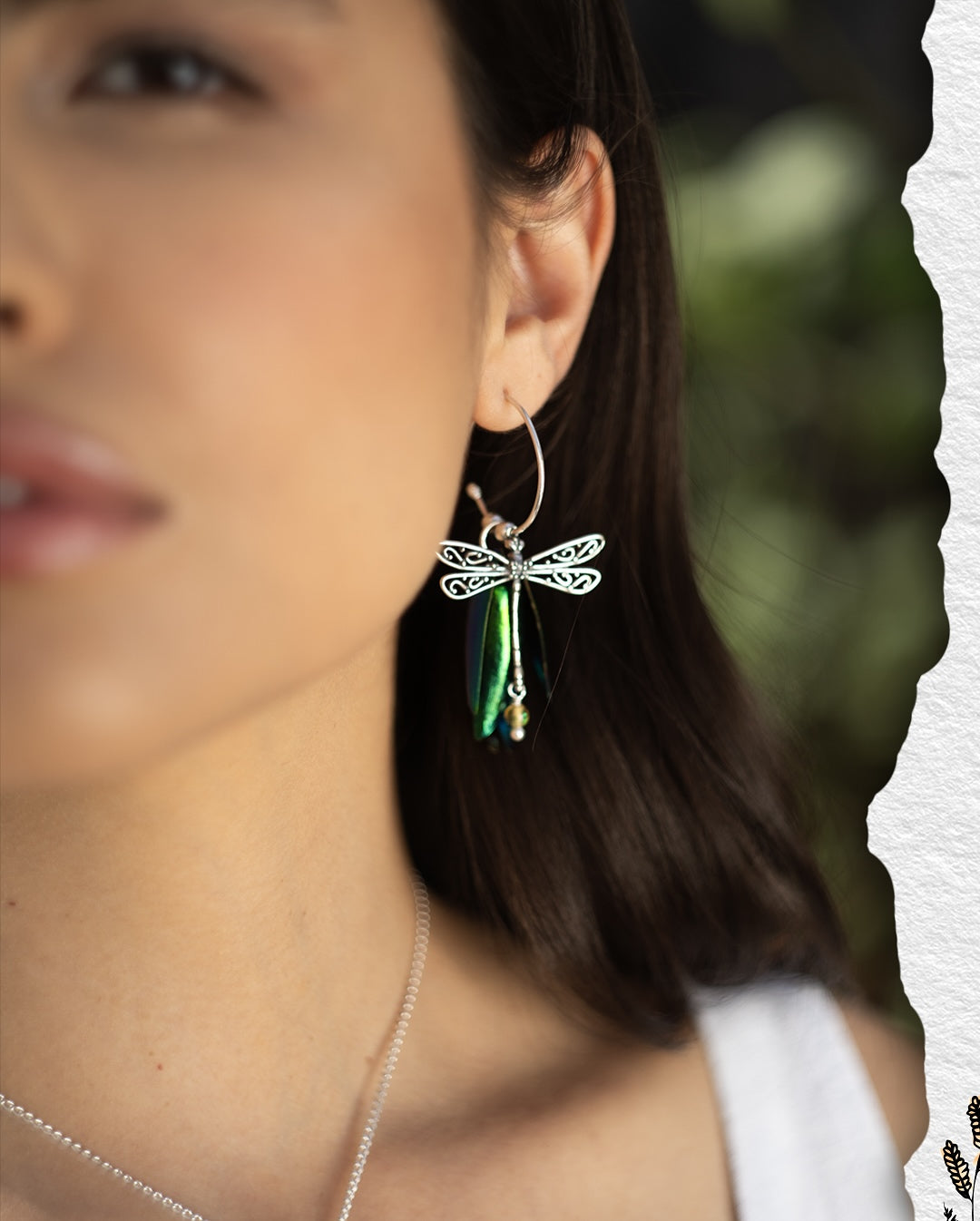 Aretes libélula que resurge
