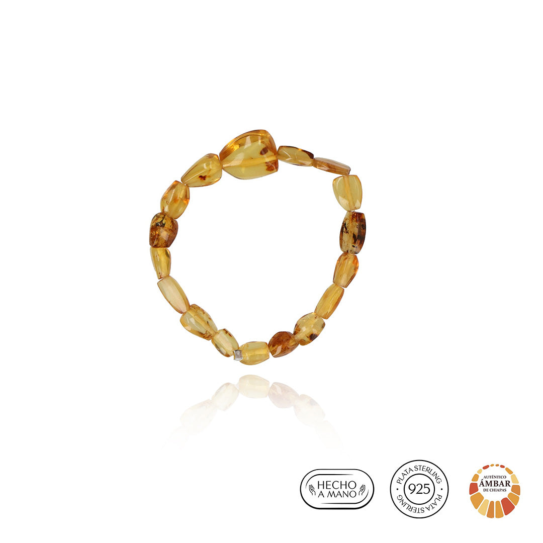 Pulsera de Elástico de Ámbar Natural