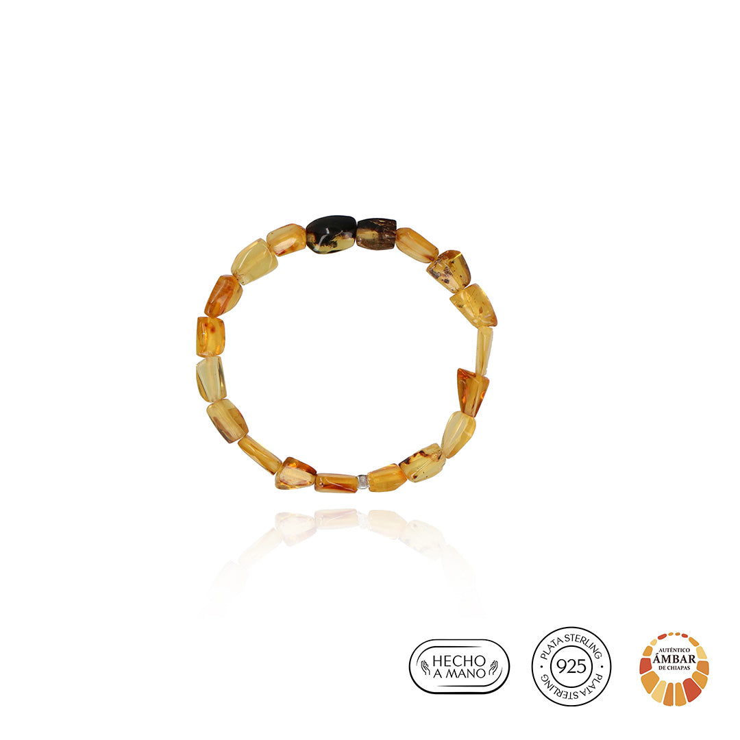 Pulsera de Elástico de Ámbar Natural